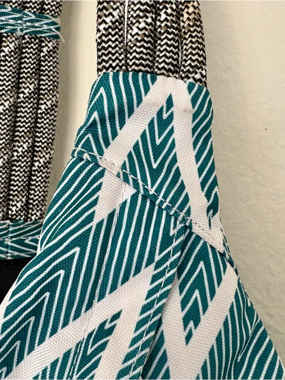 Kavu Rope Sling Bag Teal Chevron Crossbody Travel Festival Casual OS - Picture 7 of 9